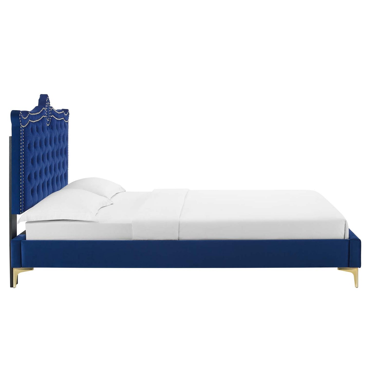 Clara Performance Velvet Queen Platform Bed By Modway - MOD-6592 | Beds | Modishstore - 51