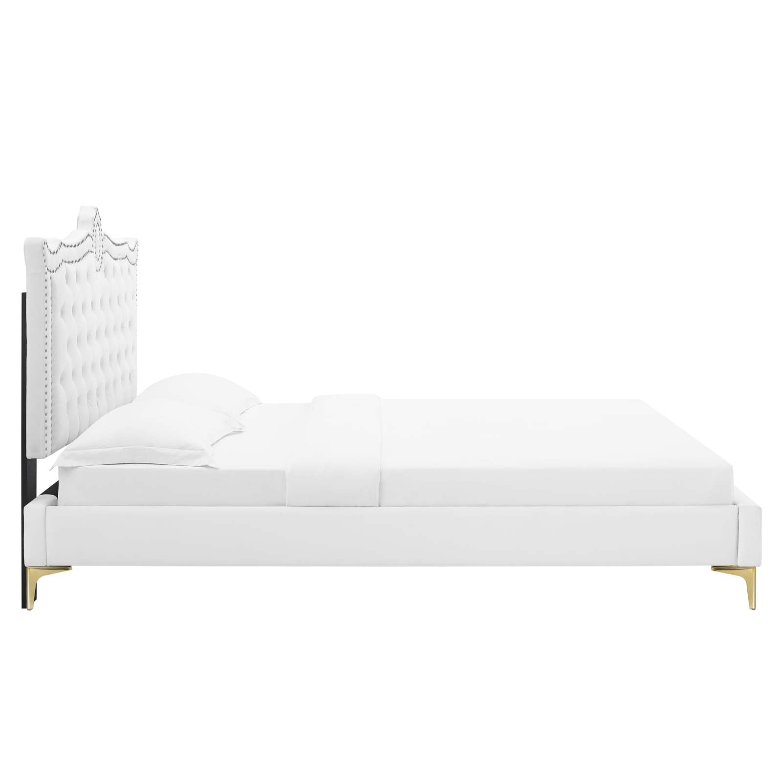 Clara Performance Velvet Queen Platform Bed By Modway - MOD-6592 | Beds | Modishstore - 82
