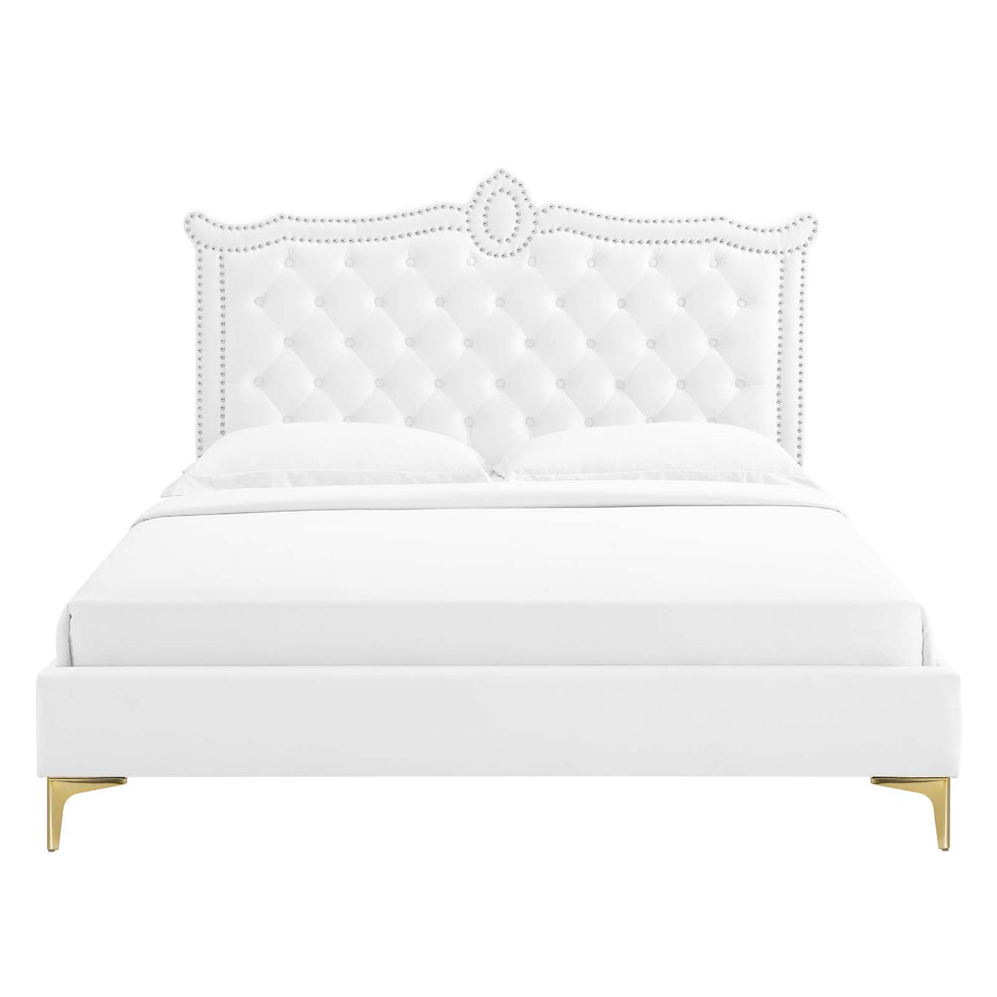 Clara Performance Velvet Queen Platform Bed By Modway - MOD-6592 | Beds | Modishstore - 85
