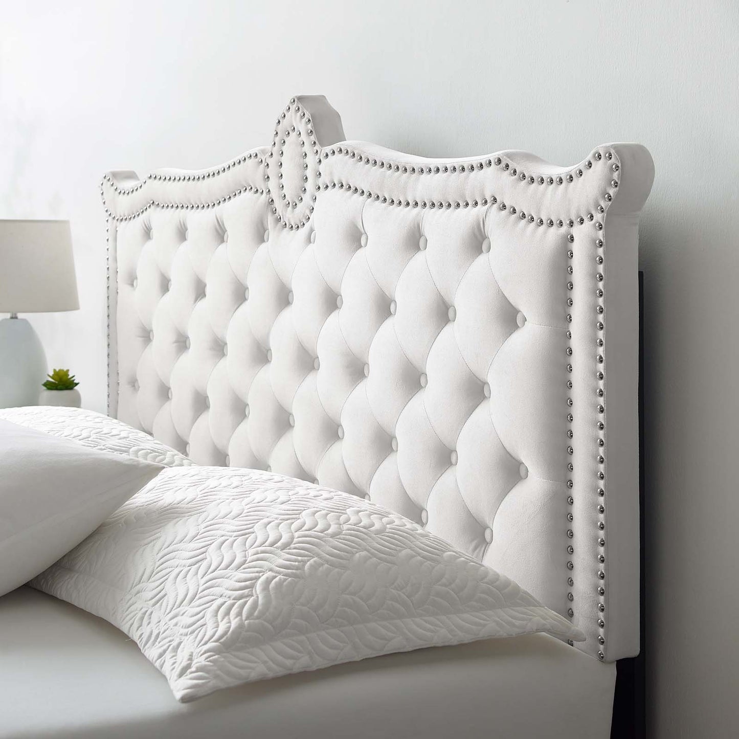 Clara Performance Velvet Queen Platform Bed By Modway - MOD-6592 | Beds | Modishstore - 86