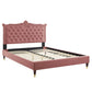 Clara Performance Velvet Queen Platform Bed By Modway - MOD-6593 | Beds | Modishstore - 17