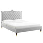 Clara Performance Velvet Queen Platform Bed By Modway - MOD-6593 | Beds | Modishstore - 23