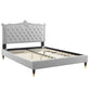 Clara Performance Velvet Queen Platform Bed By Modway - MOD-6593 | Beds | Modishstore - 28