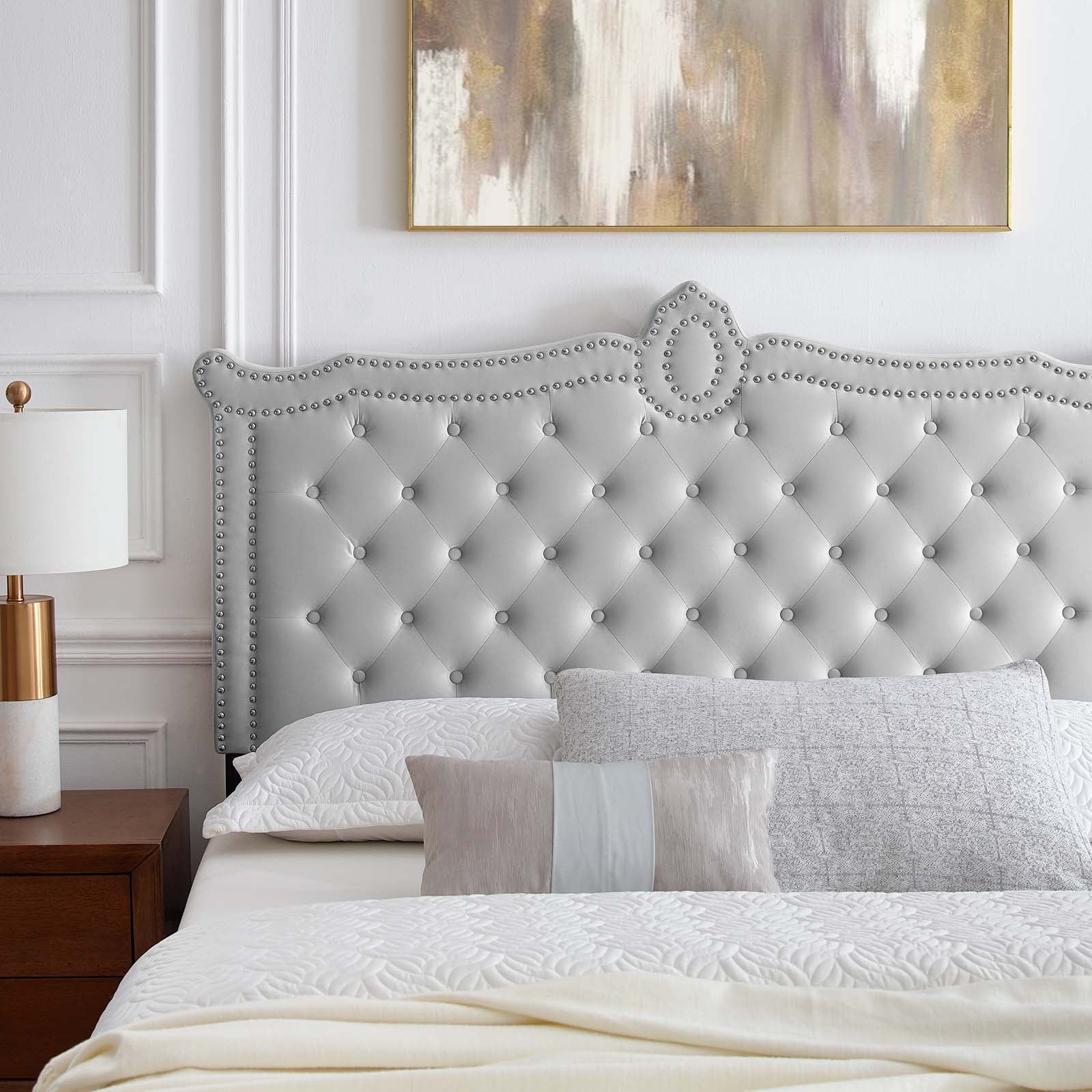 Clara Performance Velvet Queen Platform Bed By Modway - MOD-6593 | Beds | Modishstore - 31