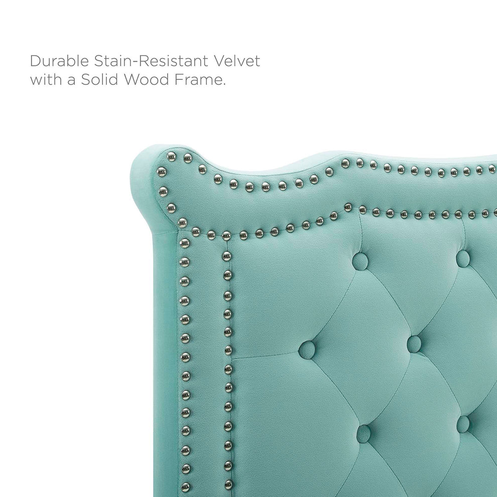 Clara Performance Velvet Queen Platform Bed By Modway - MOD-6593 | Beds | Modishstore - 43