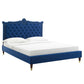 Clara Performance Velvet Queen Platform Bed By Modway - MOD-6593 | Beds | Modishstore - 45