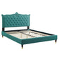 Clara Performance Velvet Queen Platform Bed By Modway - MOD-6593 | Beds | Modishstore - 72