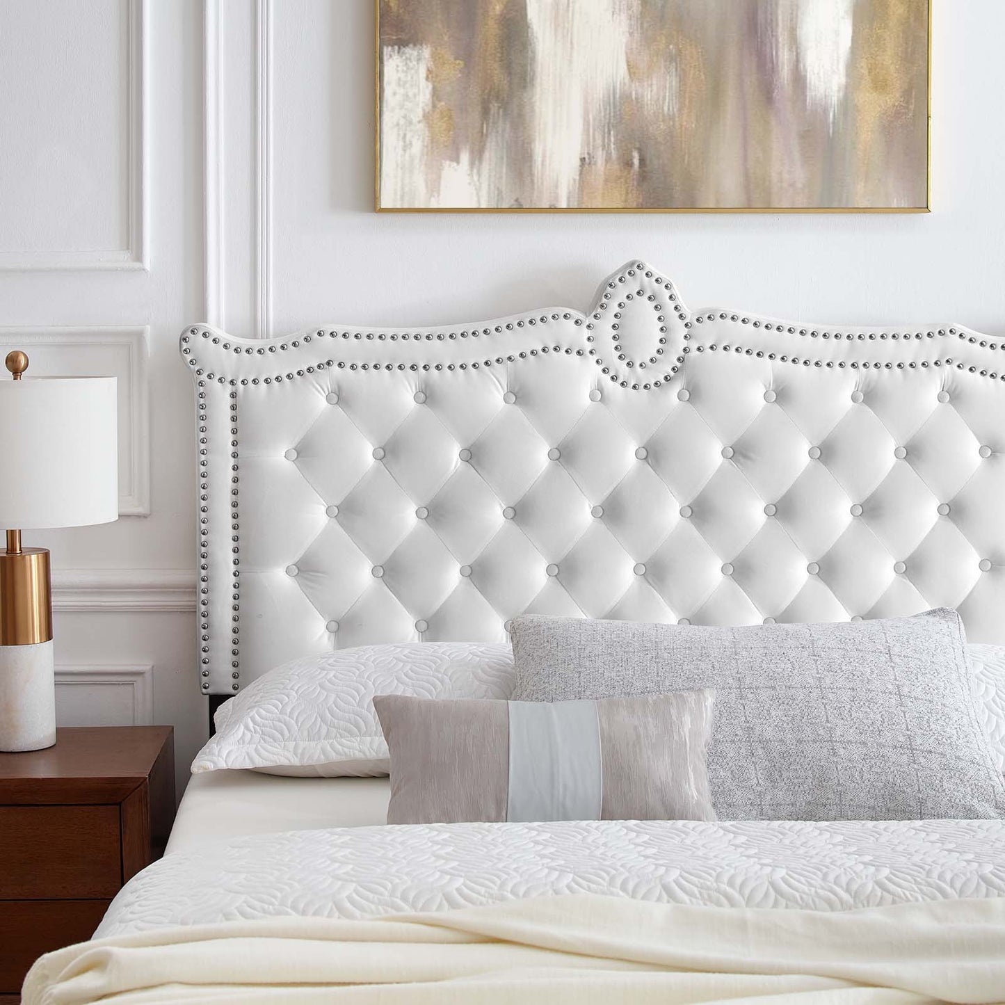 Clara Performance Velvet Queen Platform Bed By Modway - MOD-6593 | Beds | Modishstore - 86