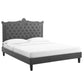 Clara Performance Velvet Queen Platform Bed By Modway - MOD-6594 | Beds | Modishstore - 2