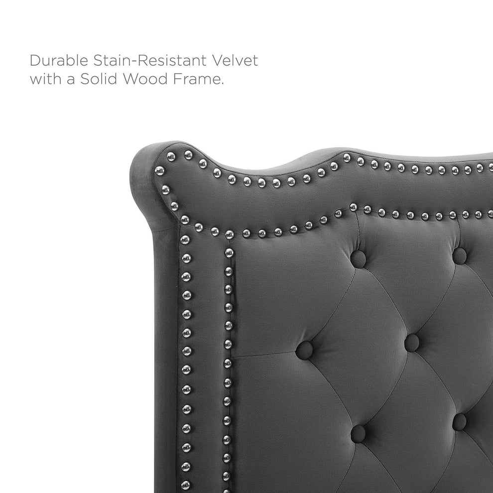 Clara Performance Velvet Queen Platform Bed By Modway - MOD-6594 | Beds | Modishstore - 10