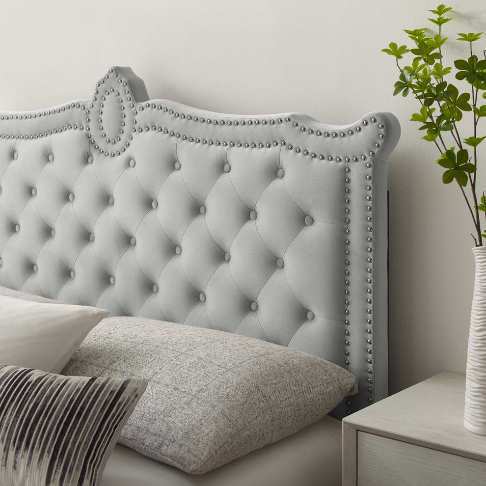 Clara Performance Velvet Queen Platform Bed By Modway - MOD-6594 | Beds | Modishstore - 31