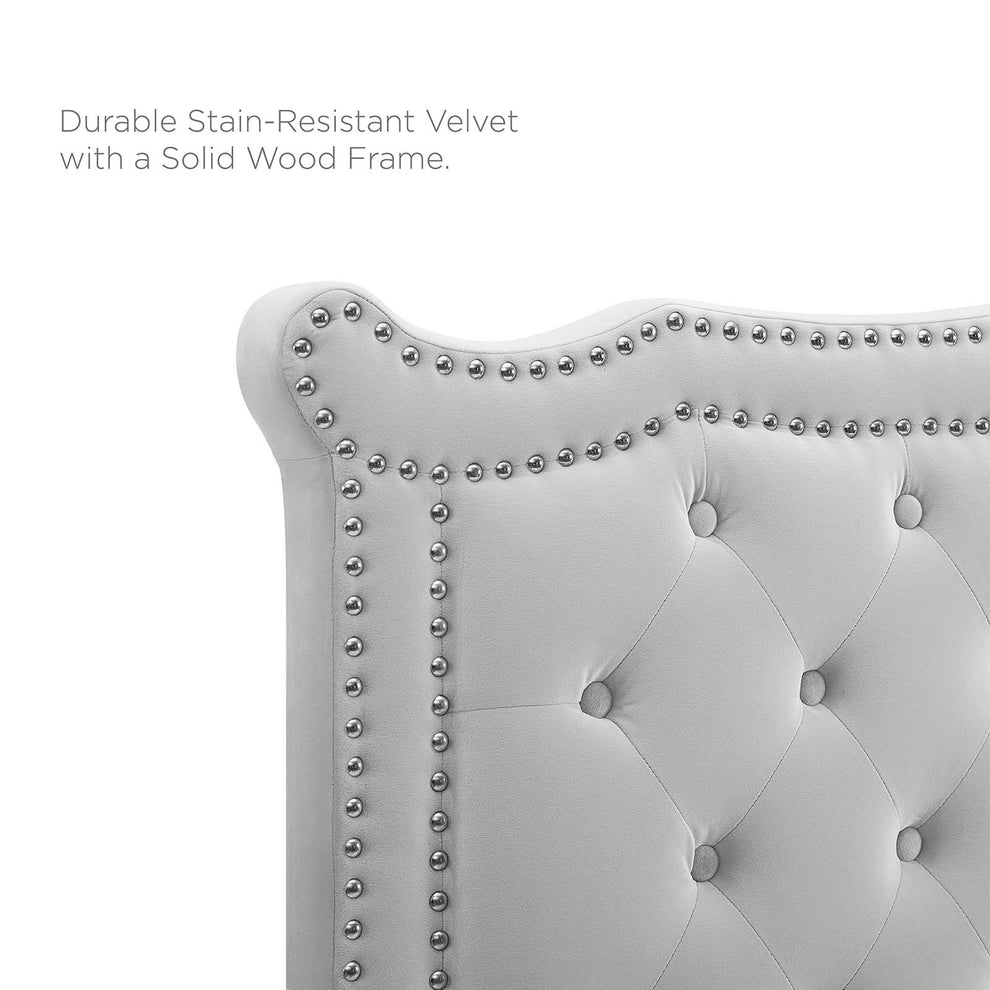 Clara Performance Velvet Queen Platform Bed By Modway - MOD-6594 | Beds | Modishstore - 32