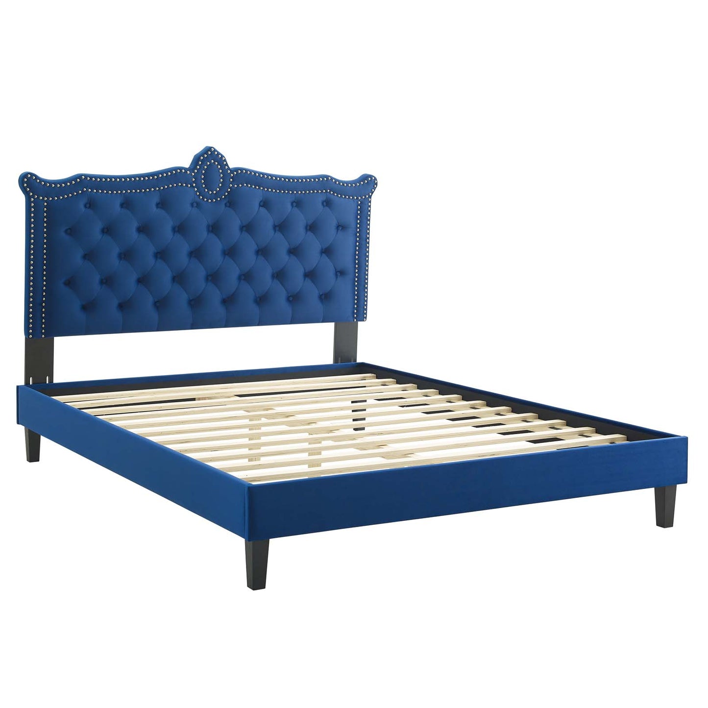 Clara Performance Velvet Queen Platform Bed By Modway - MOD-6594 | Beds | Modishstore - 50