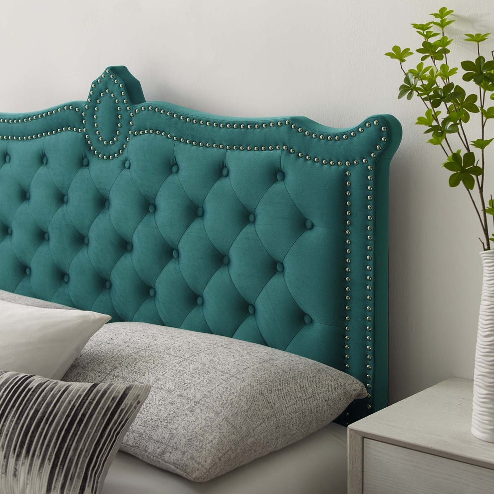 Clara Performance Velvet Queen Platform Bed By Modway - MOD-6594 | Beds | Modishstore - 75