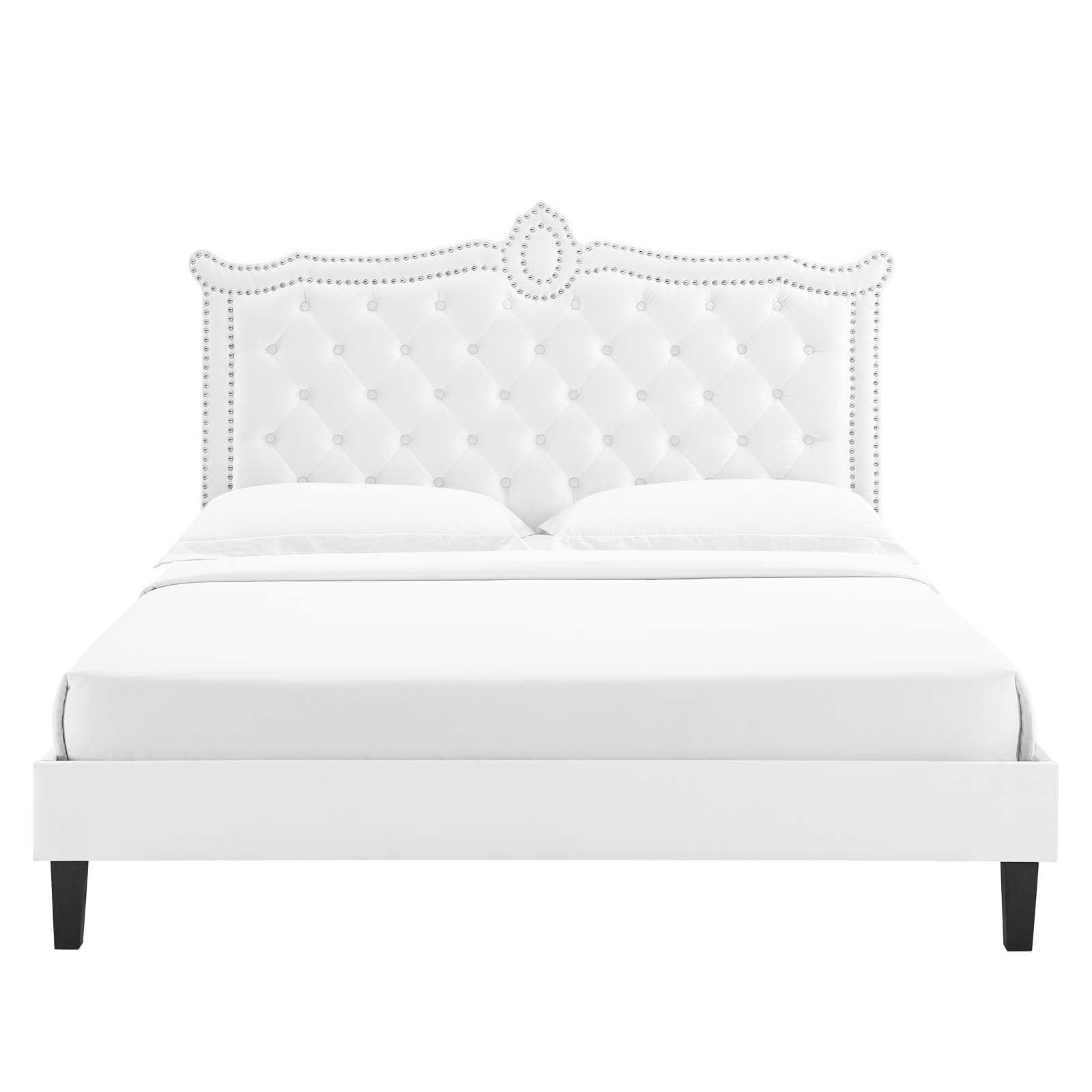 Clara Performance Velvet Queen Platform Bed By Modway - MOD-6594 | Beds | Modishstore - 85