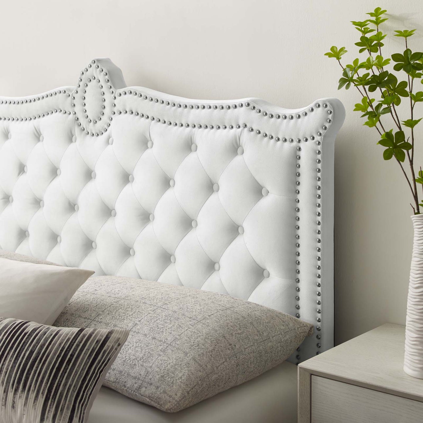 Clara Performance Velvet Queen Platform Bed By Modway - MOD-6594 | Beds | Modishstore - 86