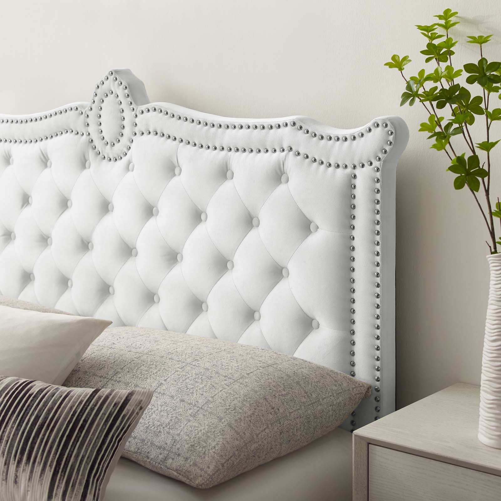 Clara Performance Velvet Queen Platform Bed By Modway - MOD-6594 | Beds | Modishstore - 86