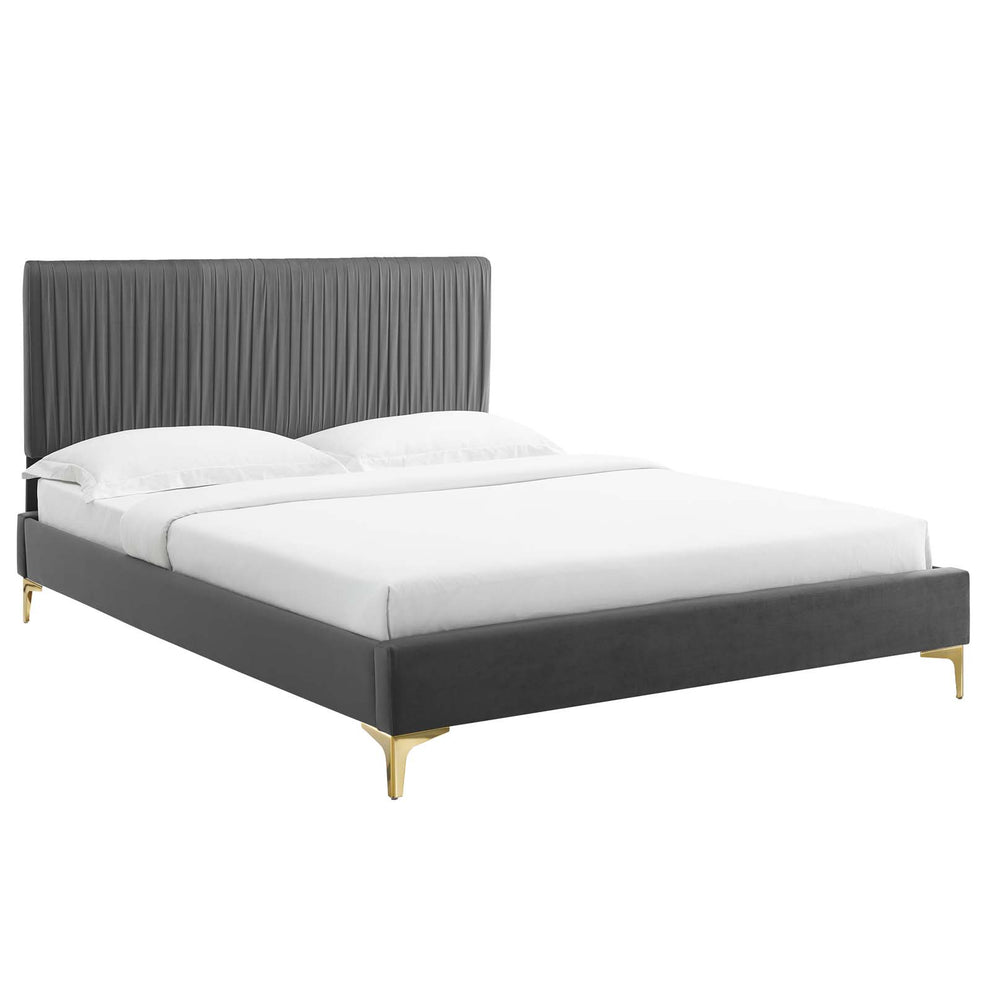 Modway Peyton Performance Velvet Queen Platform Bed - MOD-6595 | Beds | Modishstore - 2