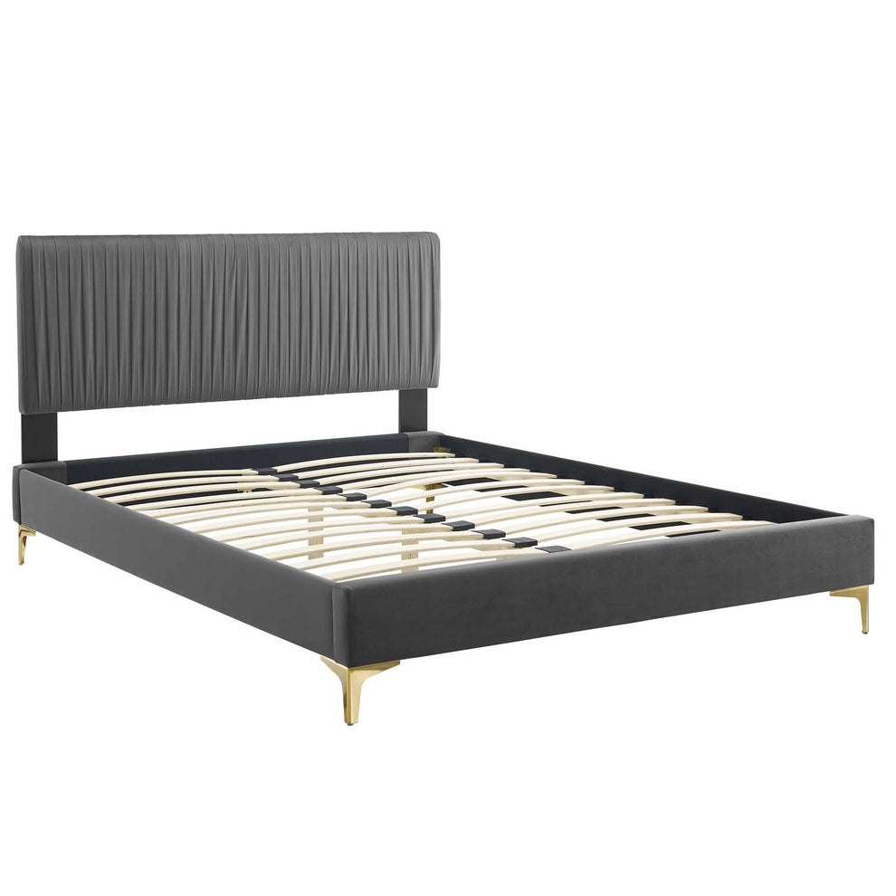 Modway Peyton Performance Velvet Queen Platform Bed - MOD-6595 | Beds | Modishstore - 3
