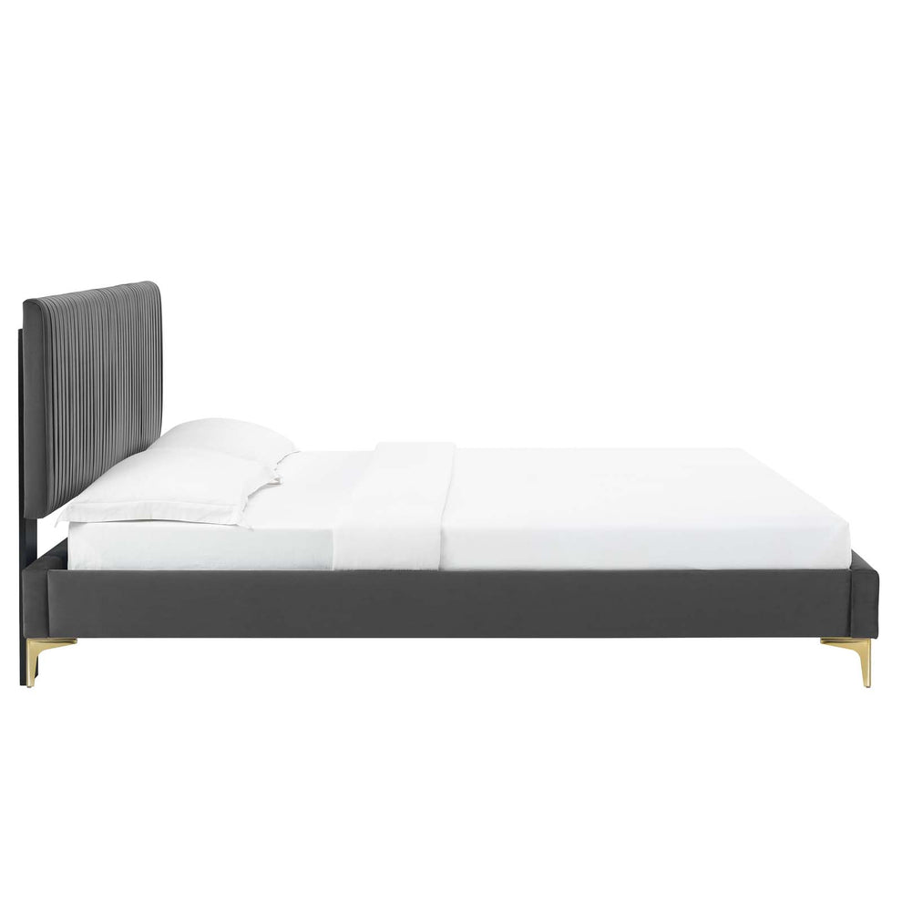Modway Peyton Performance Velvet Queen Platform Bed - MOD-6595 | Beds | Modishstore - 5