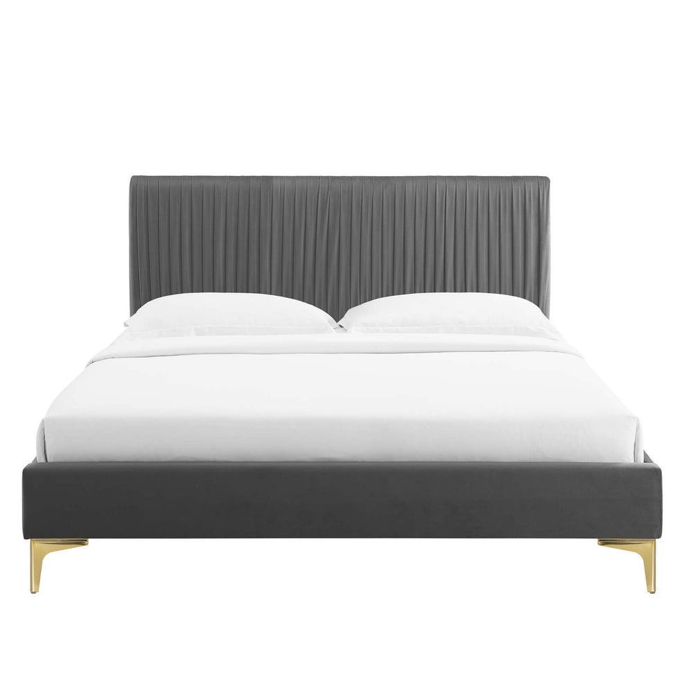 Modway Peyton Performance Velvet Queen Platform Bed - MOD-6595 | Beds | Modishstore - 6