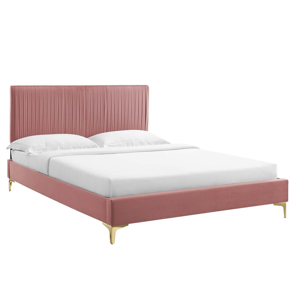 Modway Peyton Performance Velvet Queen Platform Bed - MOD-6595 | Beds | Modishstore - 9