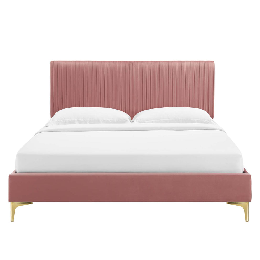 Modway Peyton Performance Velvet Queen Platform Bed - MOD-6595 | Beds | Modishstore - 13