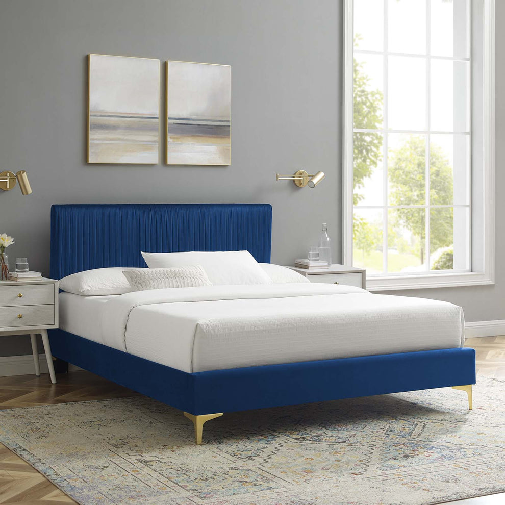 Modway Peyton Performance Velvet Queen Platform Bed - MOD-6595 | Beds | Modishstore - 27
