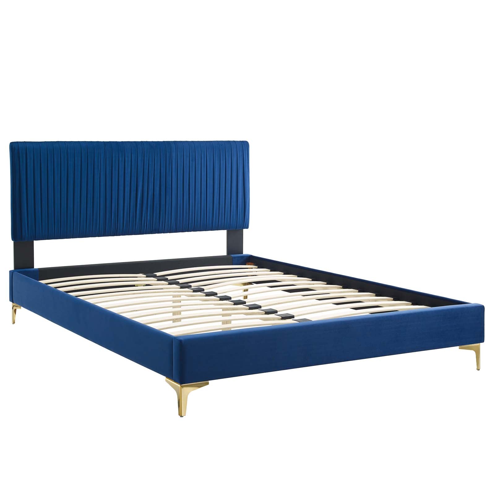 Modway Peyton Performance Velvet Queen Platform Bed | Beds | Modishstore-31