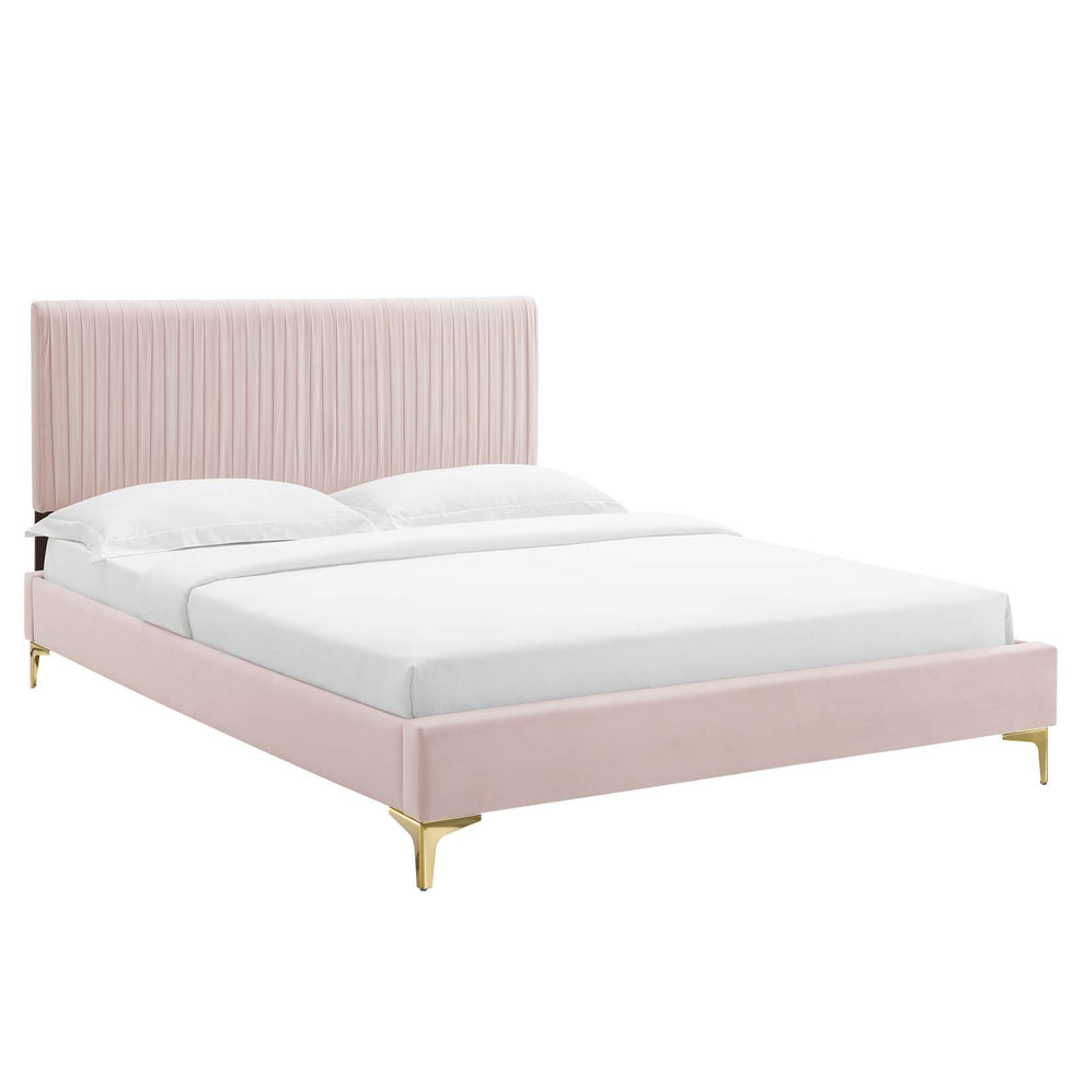Modway Peyton Performance Velvet Queen Platform Bed - MOD-6595 | Beds | Modishstore - 37