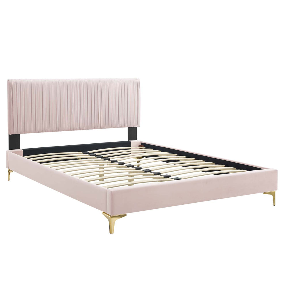 Modway Peyton Performance Velvet Queen Platform Bed - MOD-6595 | Beds | Modishstore - 38
