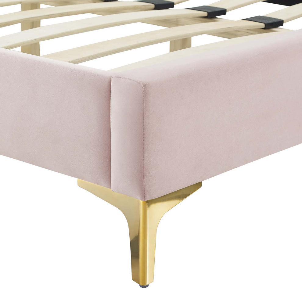 Modway Peyton Performance Velvet Queen Platform Bed - MOD-6595 | Beds | Modishstore - 40