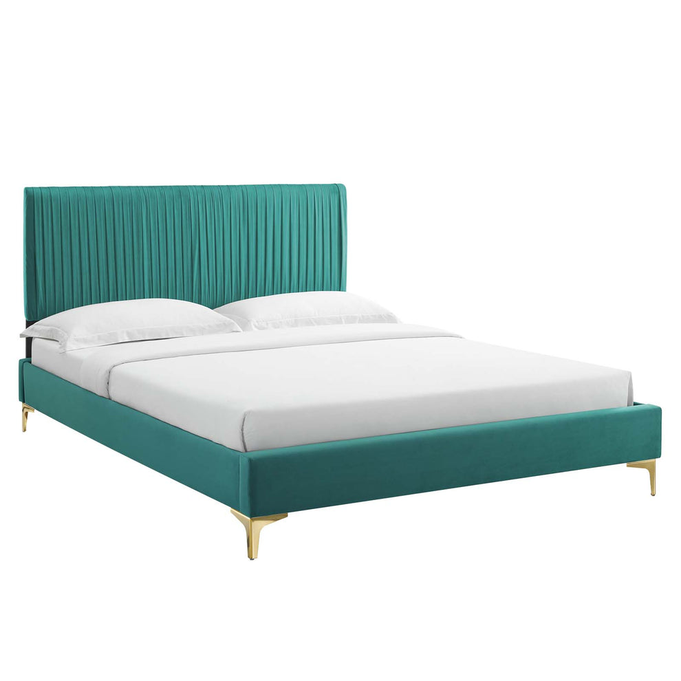 Modway Peyton Performance Velvet Queen Platform Bed - MOD-6595 | Beds | Modishstore - 45