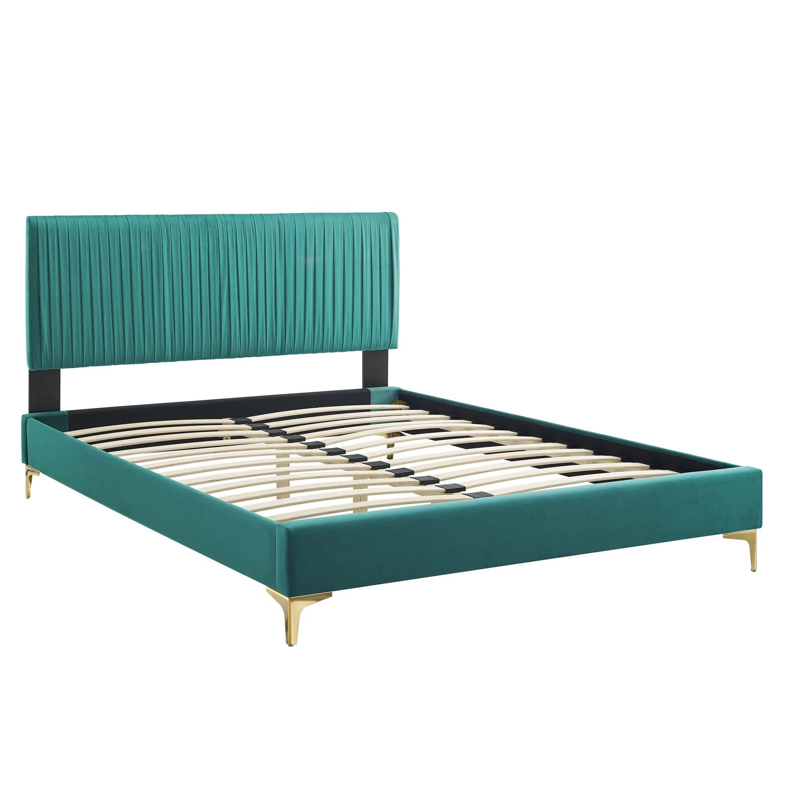 Modway Peyton Performance Velvet Queen Platform Bed | Beds | Modishstore-46
