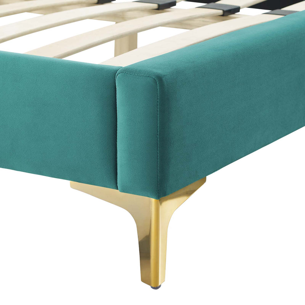 Modway Peyton Performance Velvet Queen Platform Bed - MOD-6595 | Beds | Modishstore - 47