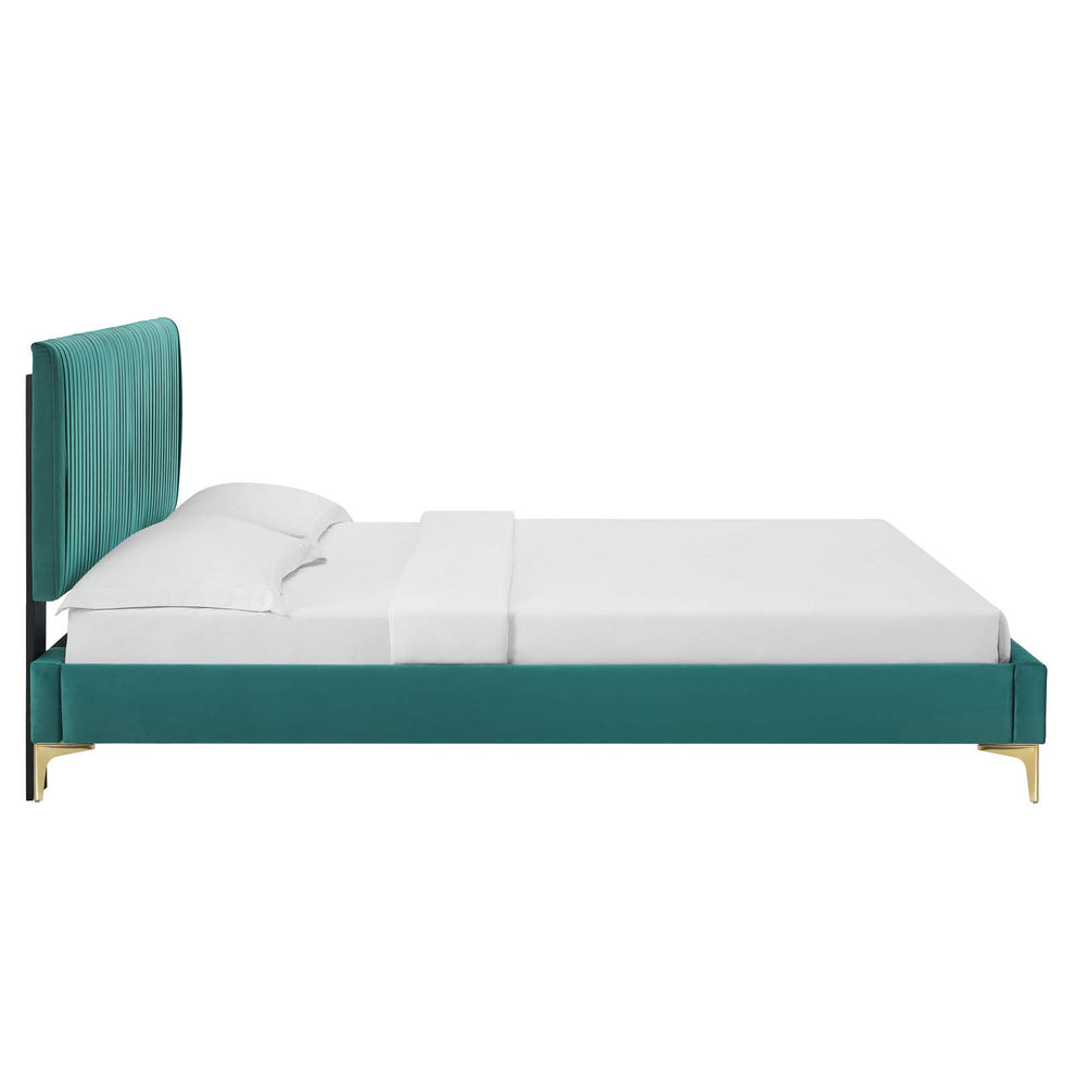 Modway Peyton Performance Velvet Queen Platform Bed - MOD-6595 | Beds | Modishstore - 48