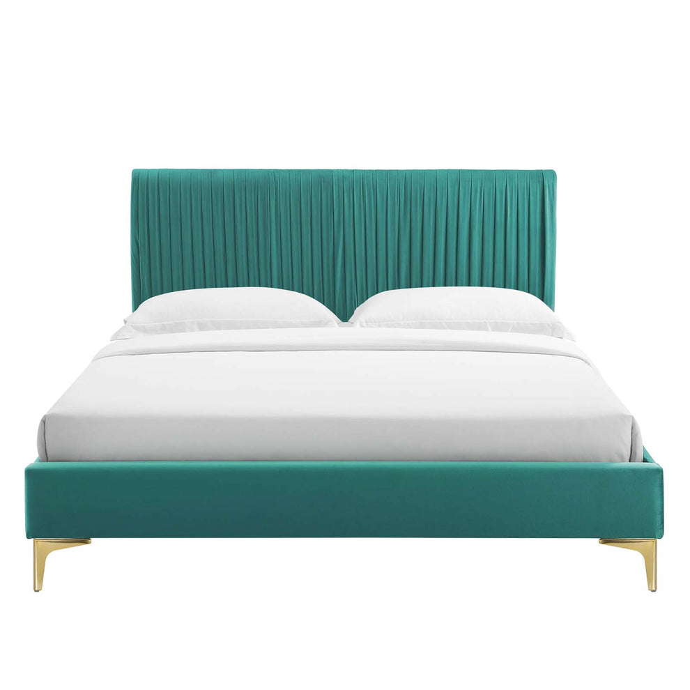 Modway Peyton Performance Velvet Queen Platform Bed - MOD-6595 | Beds | Modishstore - 49