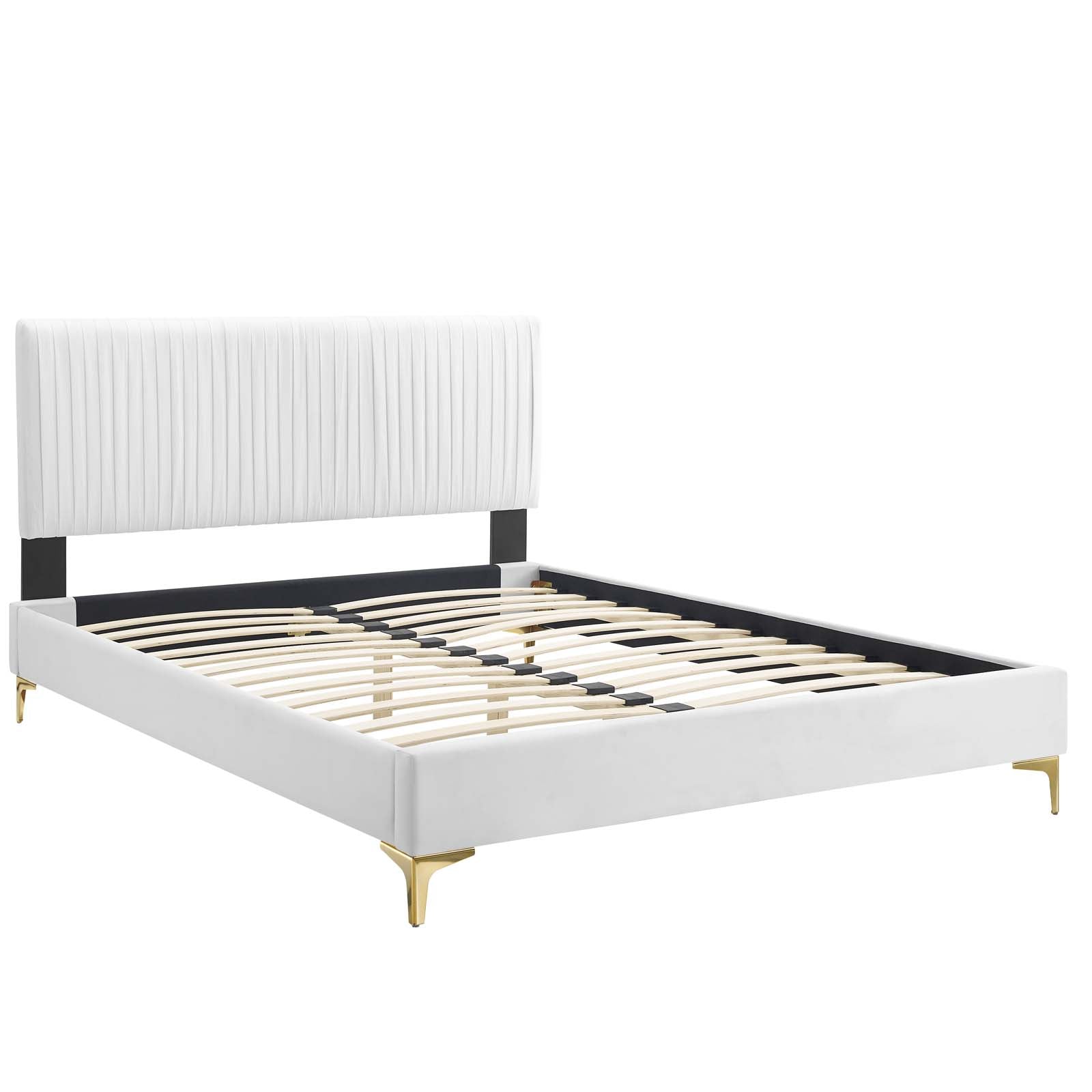 Modway Peyton Performance Velvet Queen Platform Bed | Beds | Modishstore-52