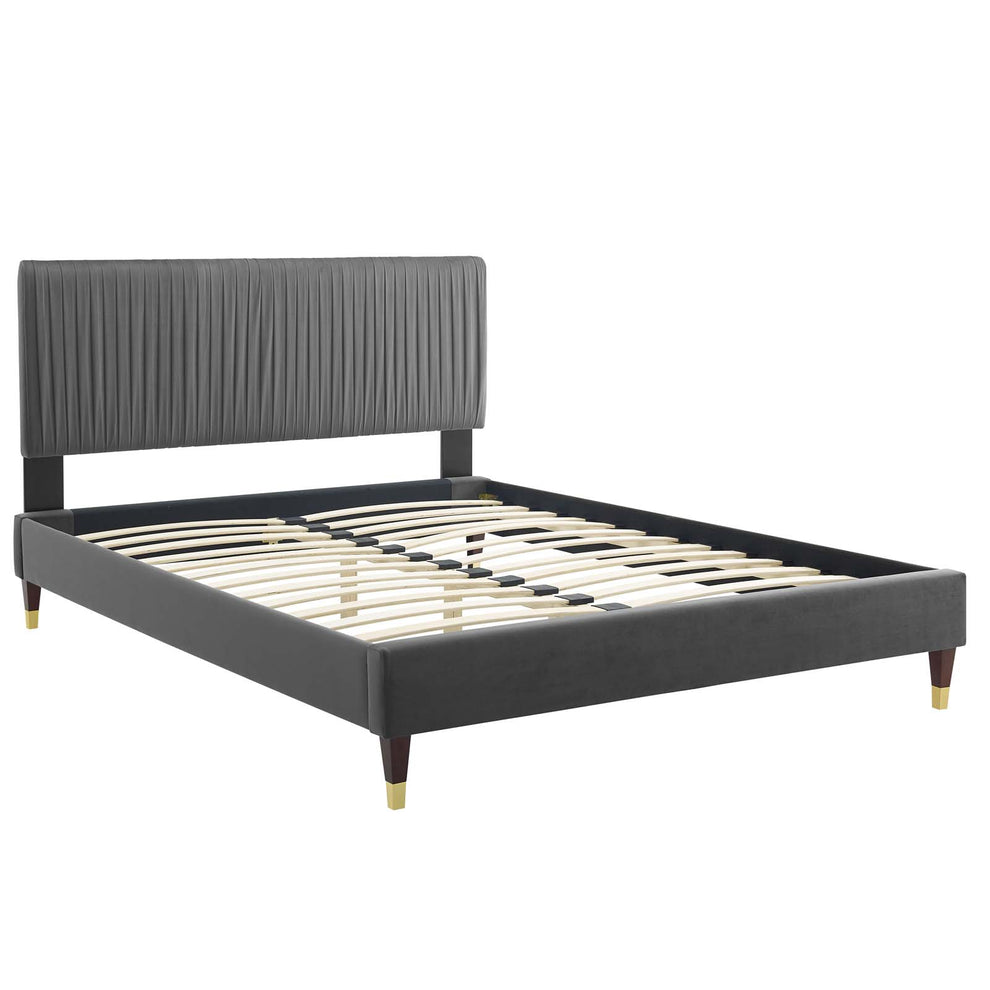 Modway Peyton Performance Velvet Queen Platform Bed - MOD-6596 | Beds | Modishstore - 3