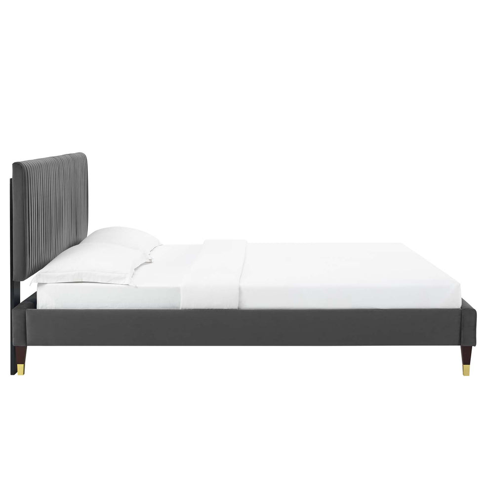 Modway Peyton Performance Velvet Queen Platform Bed - MOD-6596 | Beds | Modishstore - 5
