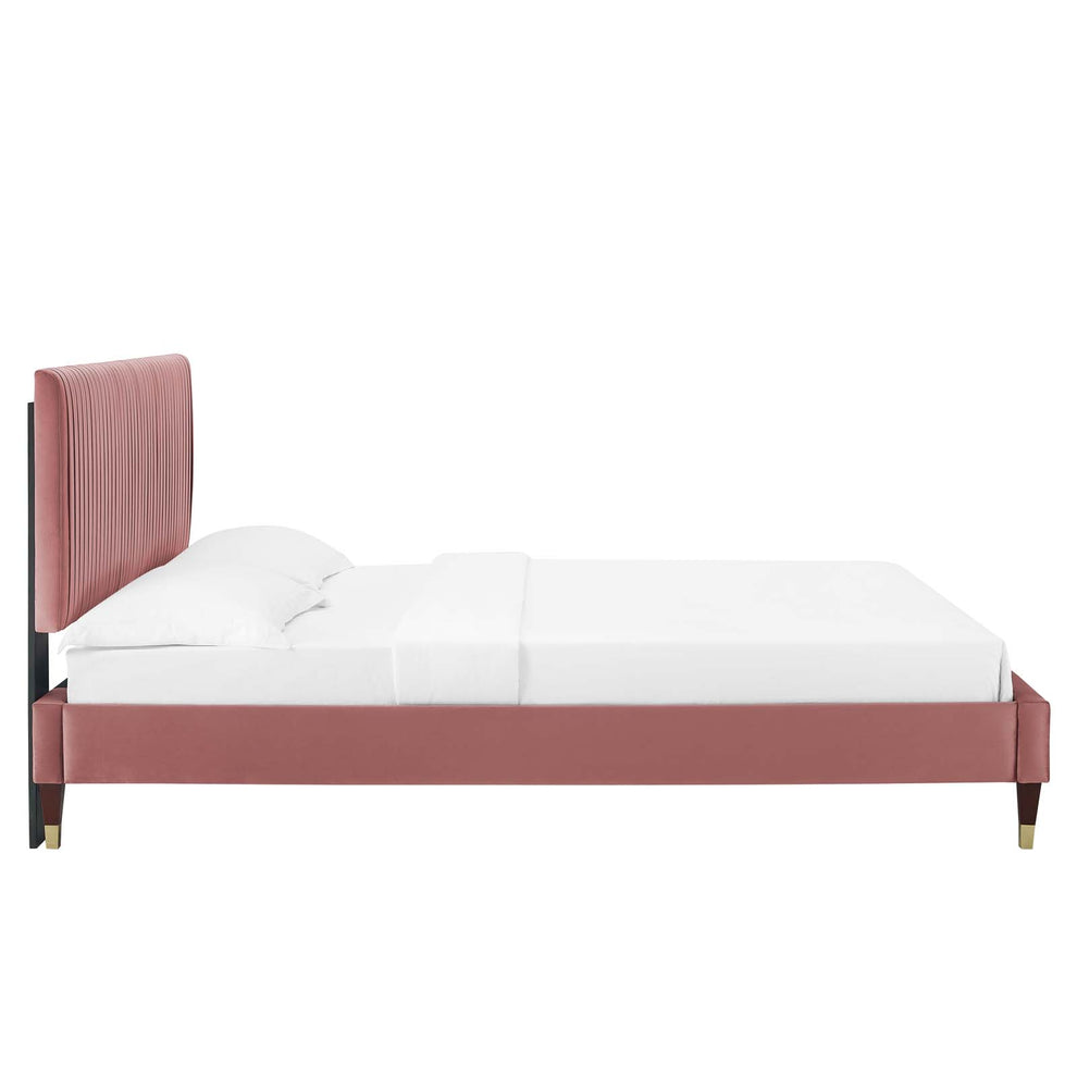 Modway Peyton Performance Velvet Queen Platform Bed - MOD-6596 | Beds | Modishstore - 13
