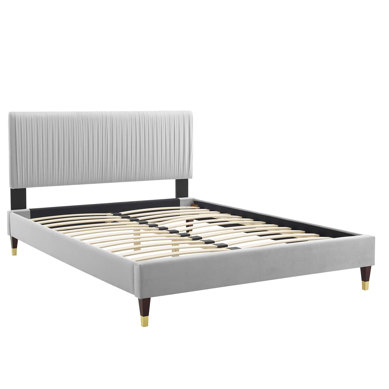 Modway Peyton Performance Velvet Queen Platform Bed | Beds | Modishstore-19
