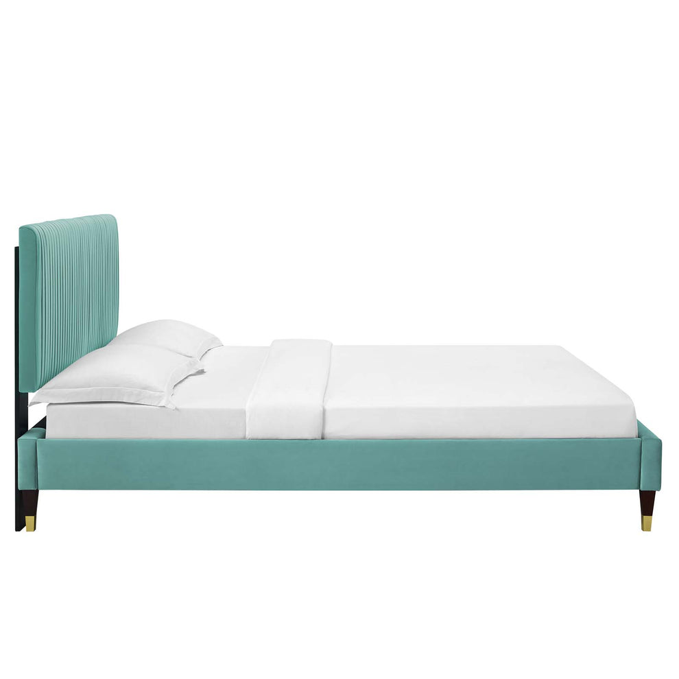 Modway Peyton Performance Velvet Queen Platform Bed - MOD-6596 | Beds | Modishstore - 29