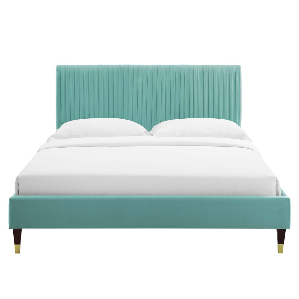 Modway Peyton Performance Velvet Queen Platform Bed - MOD-6596 | Beds | Modishstore - 31