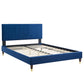 Modway Peyton Performance Velvet Queen Platform Bed | Beds | Modishstore-35