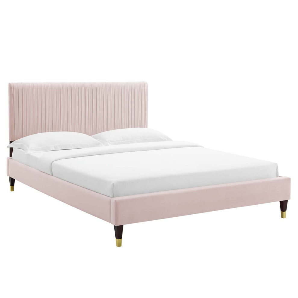 Modway Peyton Performance Velvet Queen Platform Bed - MOD-6596 | Beds | Modishstore - 42