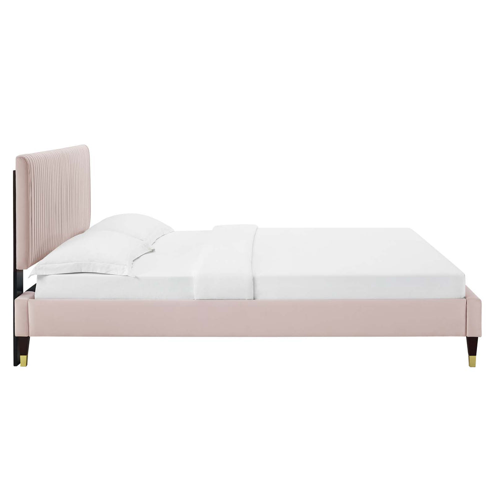 Modway Peyton Performance Velvet Queen Platform Bed - MOD-6596 | Beds | Modishstore - 45