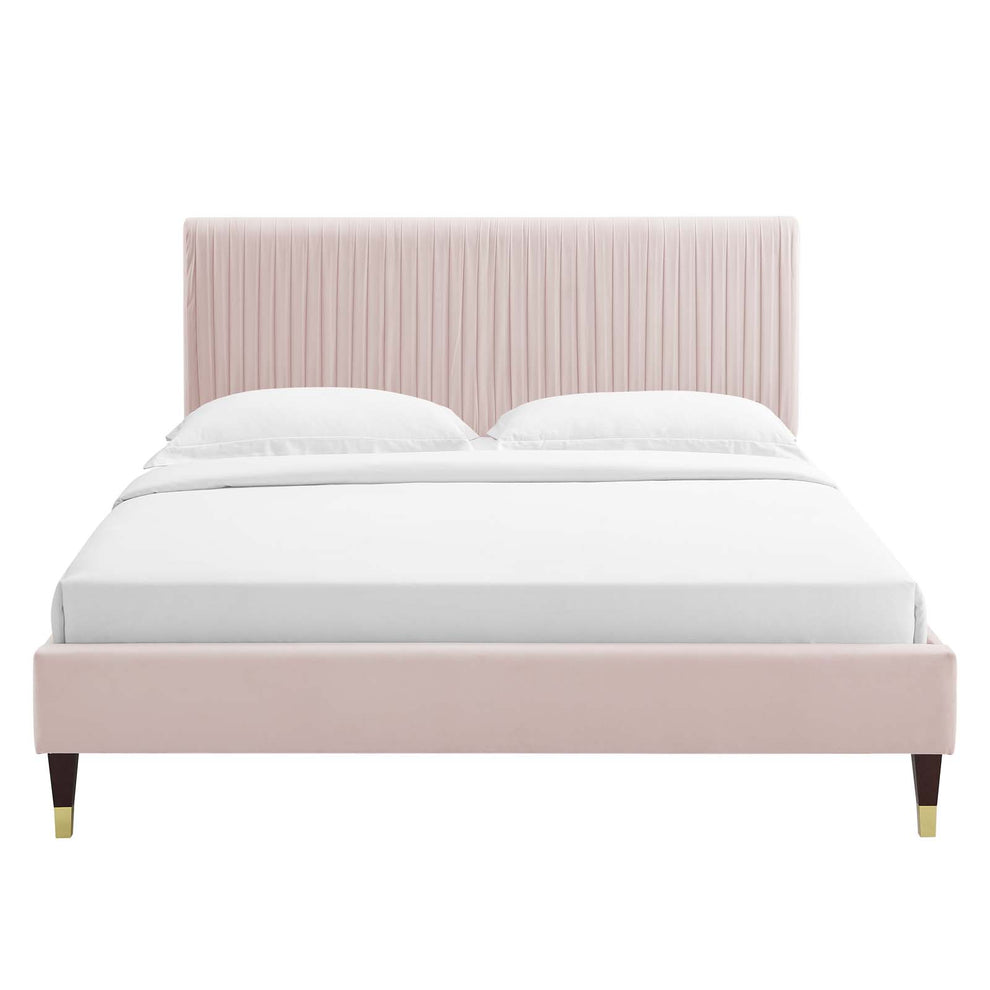 Modway Peyton Performance Velvet Queen Platform Bed - MOD-6596 | Beds | Modishstore - 46