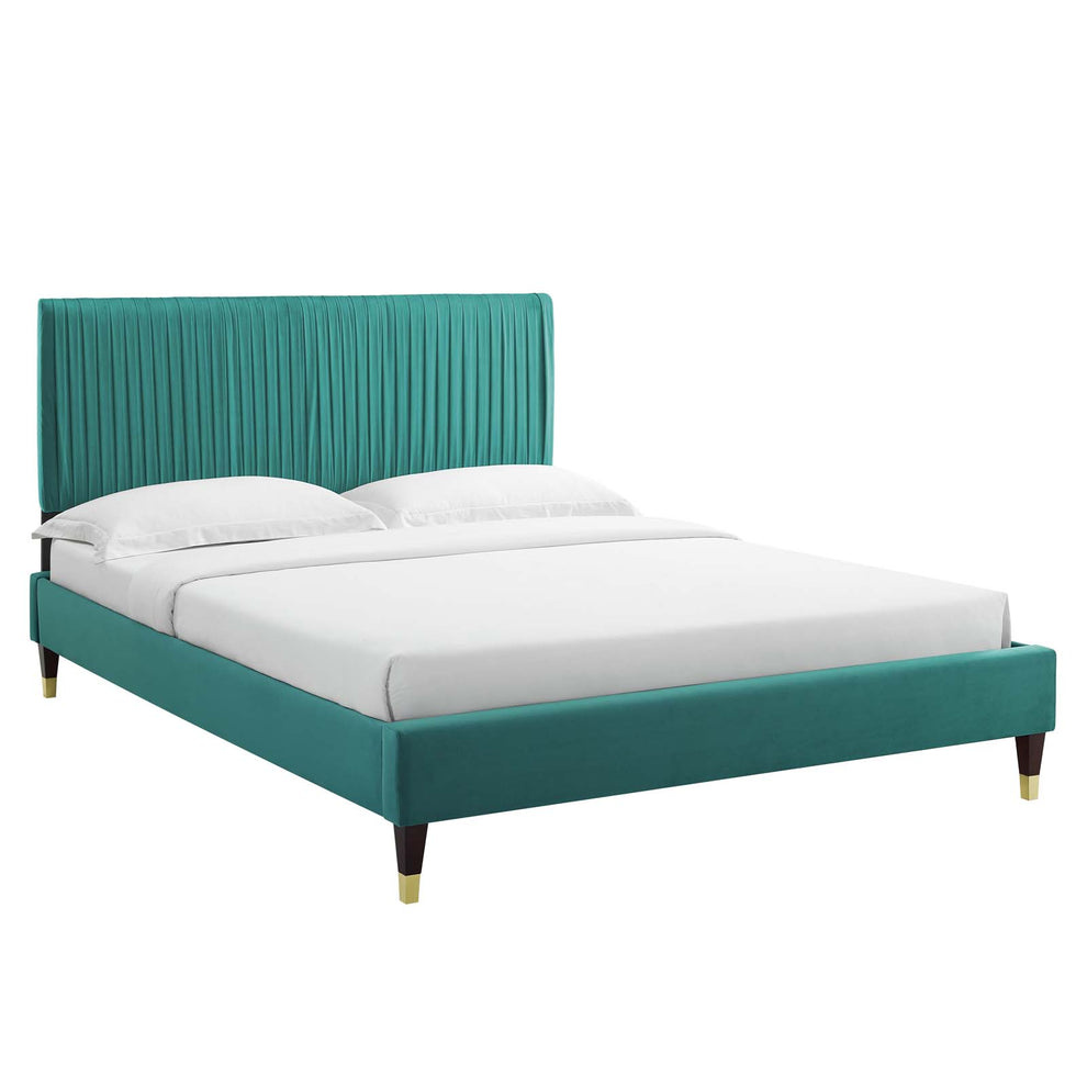 Modway Peyton Performance Velvet Queen Platform Bed - MOD-6596 | Beds | Modishstore - 50