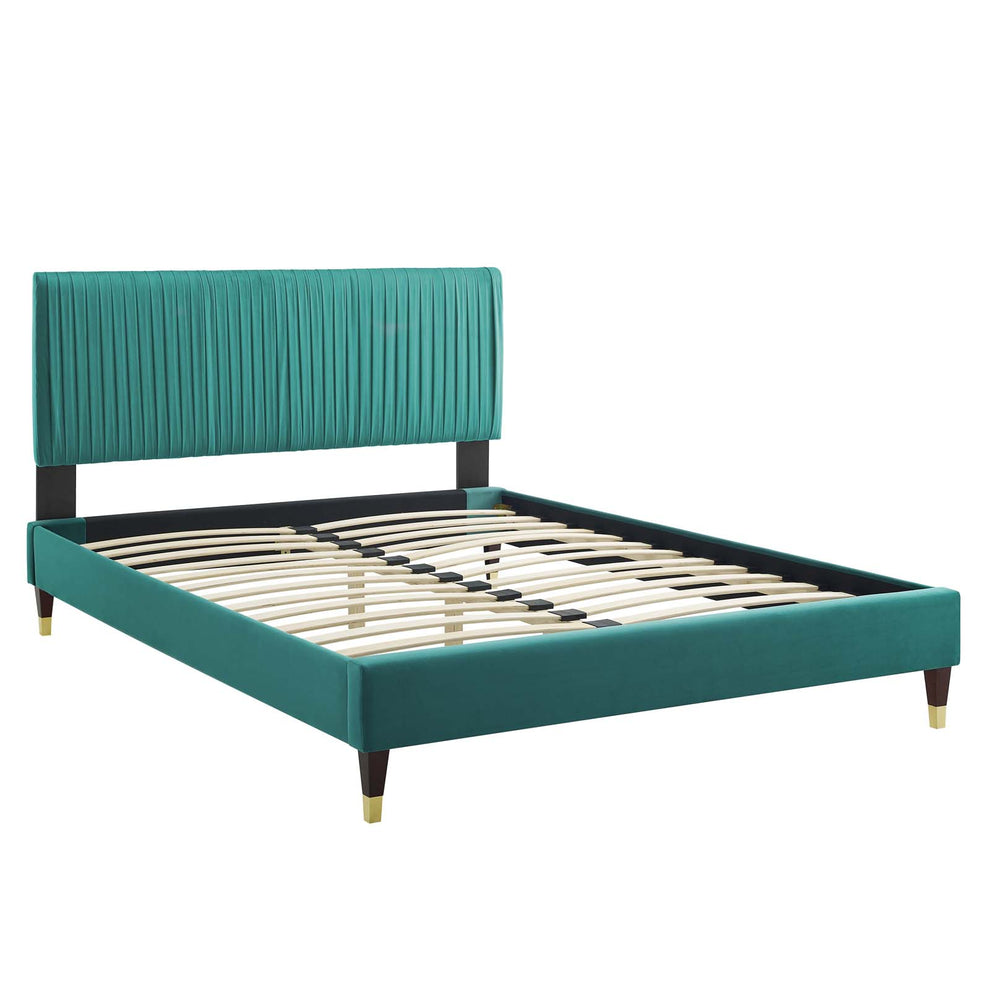Modway Peyton Performance Velvet Queen Platform Bed - MOD-6596 | Beds | Modishstore - 51